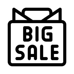 Big Sale Poster line icon