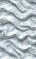 Obraz premium White silk background is perfect for luxurious and trendy designs, smooth glossy and shiny fabric fold texture with free space for text or logo.