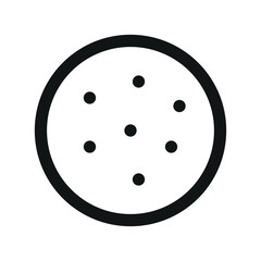 Tortilla UI icon, lavash minimal line vector symbol