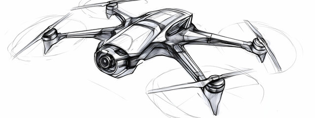 Innovative Drone Prototype Sketch