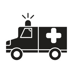 Ambulance icon vector on white background