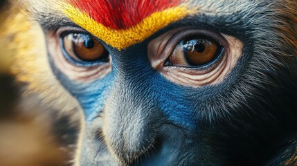 Fototapeta premium Close Up of a Golden Monkey's Face