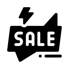 Flash Sale Badge glyph icon