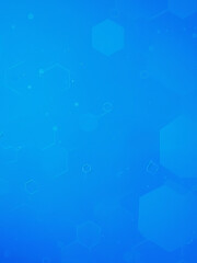 Futuristic Blue Background with Geometric Hexagonal Patterns