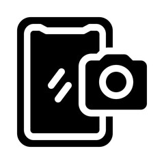 Smartphone Camera glyph icon