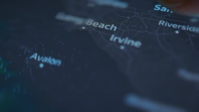 Weather map showing wind direction over West Coast of USA viewed on smartphone