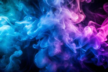 Obraz premium Blue and purple smoke in mesmerizing abstract composition with smoke texture