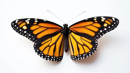 Naklejka premium Stunning monarch butterfly on a white background Collection of large butterflies featured against a clean white backdrop