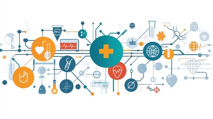 Obraz premium The Heart of Technology: A Digital Representation of Life's Essence