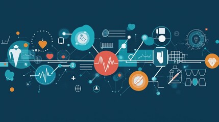 Obraz premium The Heart of Technology: A Digital Representation of Life's Essence