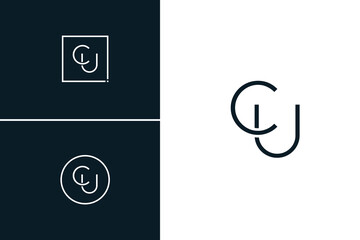 CU Minimal Vector Logo - Simple Business Logo for Monogram C and U