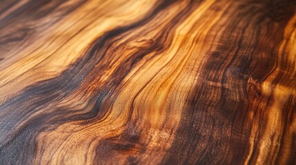 Obraz premium Close up of an acacia wood surface highlighting its natural grain and texture ideal for rustic or exotic interior design projects