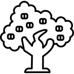 Apricot Tree Icon