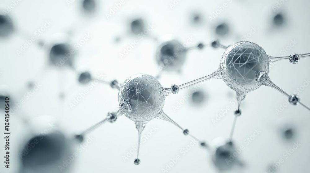 Poster a detailed close-up view reveals the intricate connections of molecular structures, showcasing how a