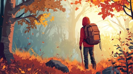 Obraz premium Autumn Wanderer