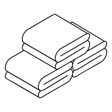 recommend clip art: Cotton pocket handkerchief isometric outline concept, decorative pocket Square accessory vector icon, custom tailoring symbol, Made-to-measure clothing sign,Sewist materials stock illustration