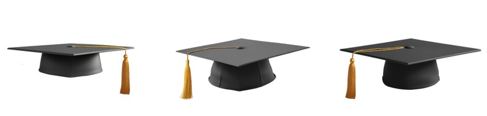 graduation cap on transparent background (PNG)