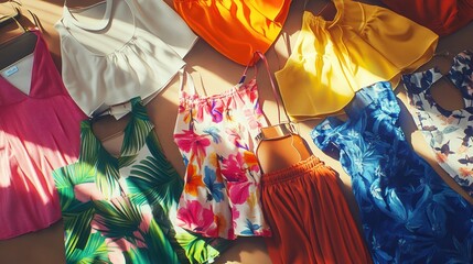 Colorful Summer Clothes Layout