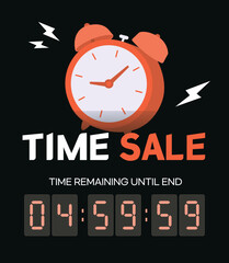 vector countdown sale event banner illustration