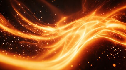 Abstract Orange Light Waves