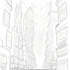 Fototapeta premium sketch of houses