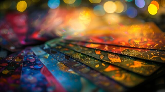 A deck of special event cards each one offering a new challenge or opportunity on the journey.