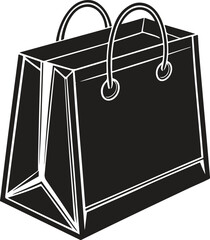 Black silhouettes of the Shopping bags illustration