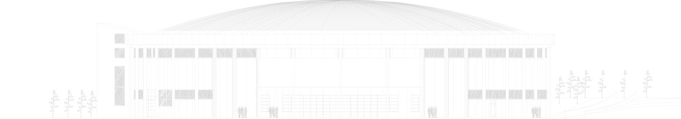 illustration design sketch vector image architecture building modern sports stadium