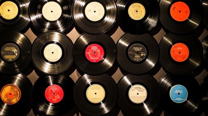 Vinyl Records Wall