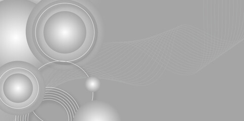 Modern abstract gradian background with transparent layers circle shape with shadow. gray and white color technology concept background. abstract template design Banner Pattern texture concept.