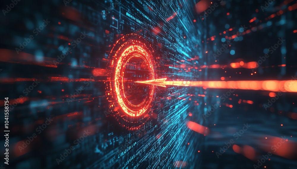 Poster 3d rendering of a 2025 target concept showcasing arrows and business symbols, clean and modern desig