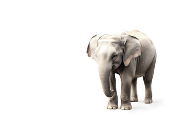 Obraz premium Elephant isolated on white background