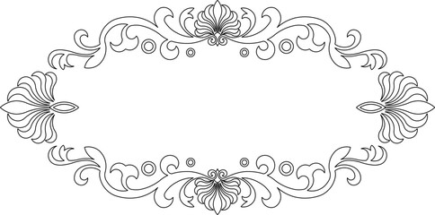 vector sketch illustration silhouette design ornament floral decoration classic vintage ethnic for design completeness