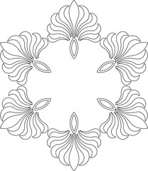 vector sketch illustration silhouette design ornament floral decoration classic vintage ethnic for design completeness
