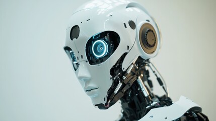 A robotic entertainer prototype, humanoid figure with performing arts skills and stage presence, Futuristic style