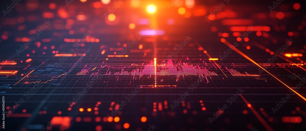 Leinwandbilder interactive digital financial analysis system featuring diverse charts and graphs, 3d rendering, con
