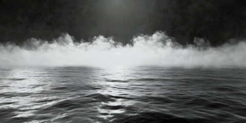 PNG Mysterious dark ocean fog scene.