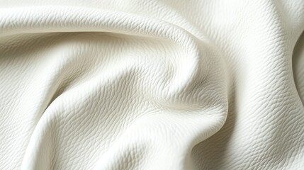Texture of synthetic white eco friendly leather
