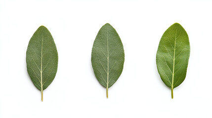 Obraz premium Sage Leaves: A Close-Up View of Fresh Green Foliage