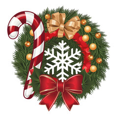 Christmas themed isolated on transparent background for illustration and t-shirt printing