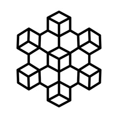 Blockchain line icon