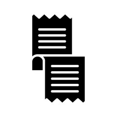 Customer receipt glyph icon