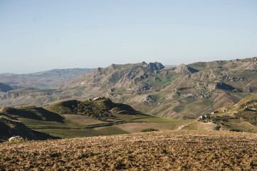 Obraz premium landscape with mountains in Sicily