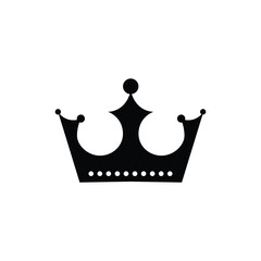 crown icon isolated on white background, Royal king crown queen princess tiara diadem prince crowns silhouette logo vector illustration