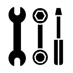 Car Repair Tools glyph icon