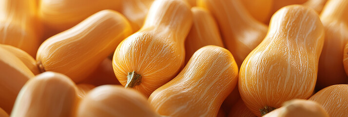 Fototapeta premium close up Butternut Squashs, full frame photo, food advertising