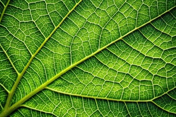 Obraz premium background texture of green leaf structure captured in macro photography from a tilted angle