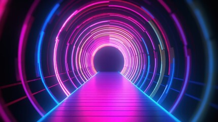 Fototapeta premium Neon Tunnel