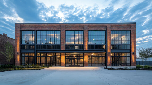 An adaptive reuse project where an old warehouse has been transformed into modern loft apartments, retaining historical features while updating the space