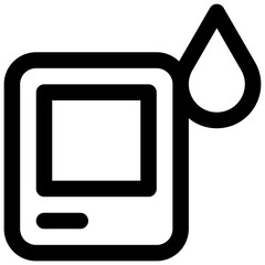 Colour swatch. Editable stroke vector icon.